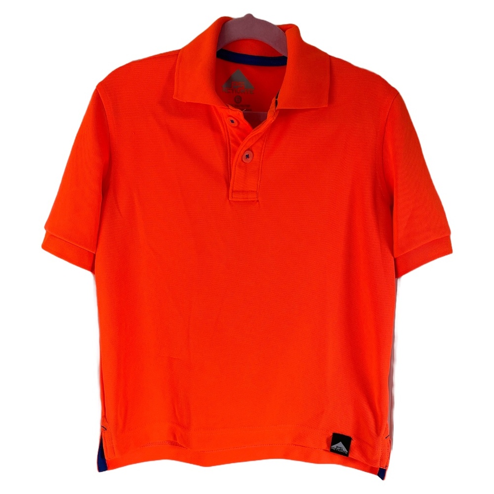 Boys Bright Orange Activewear Collared Shirt Boys Size 6